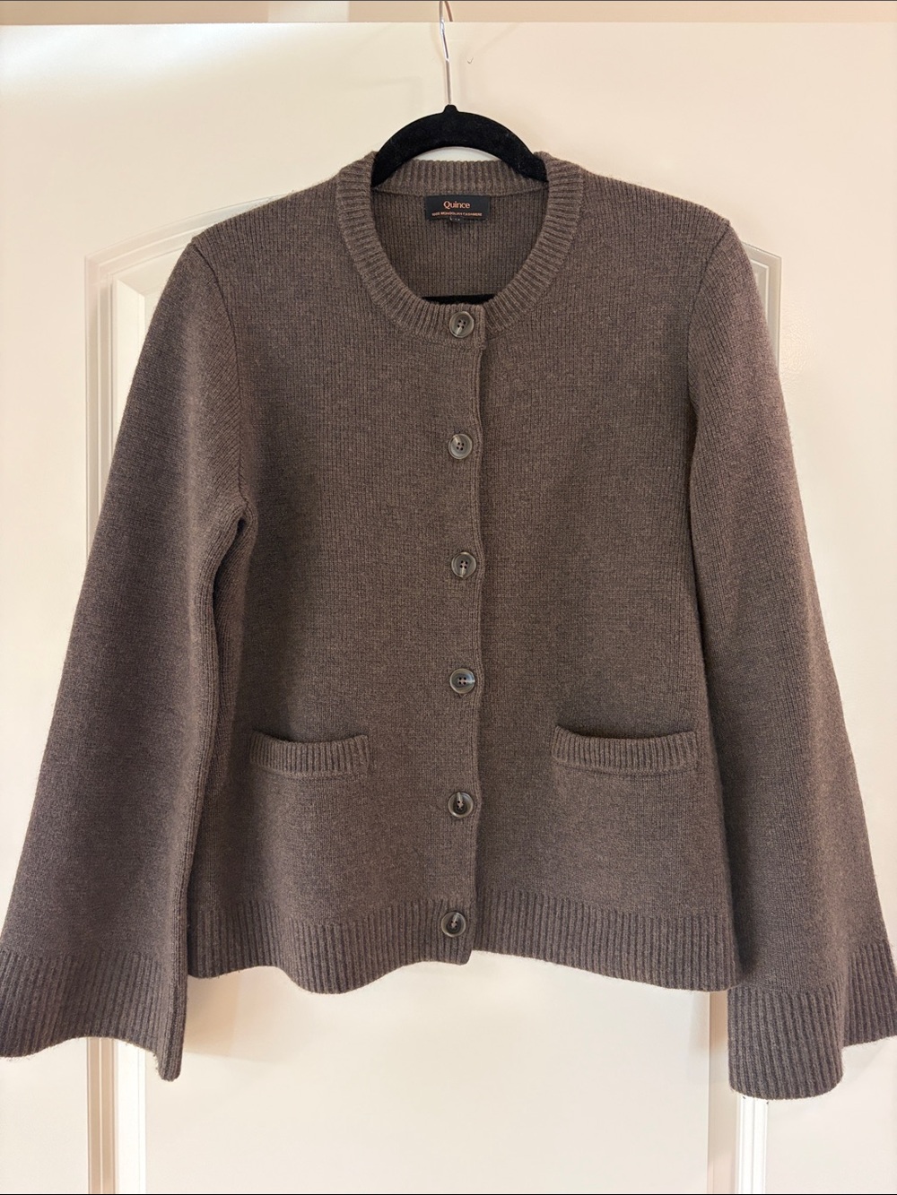 Quince Cashmere Structured Cardigan